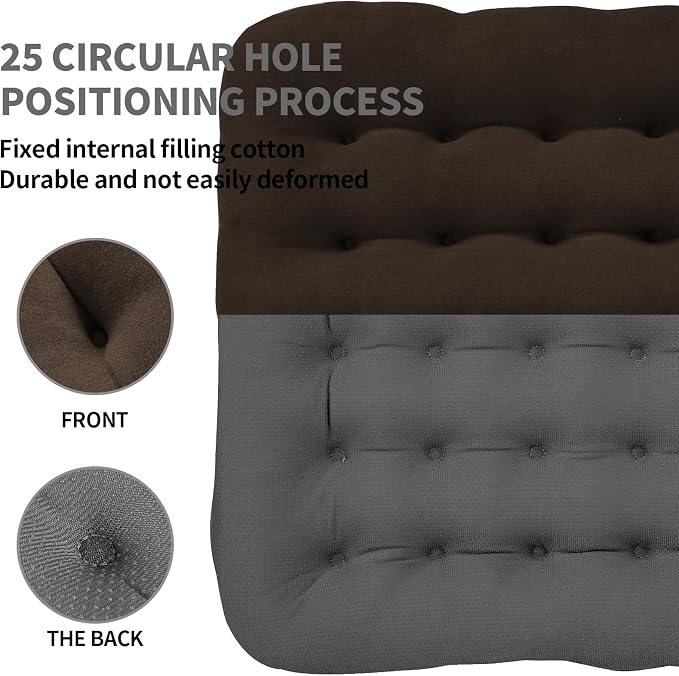 BUYUE Good Support Office Chair Cushion Padded, Soft Velvet Comfortable - Image 3