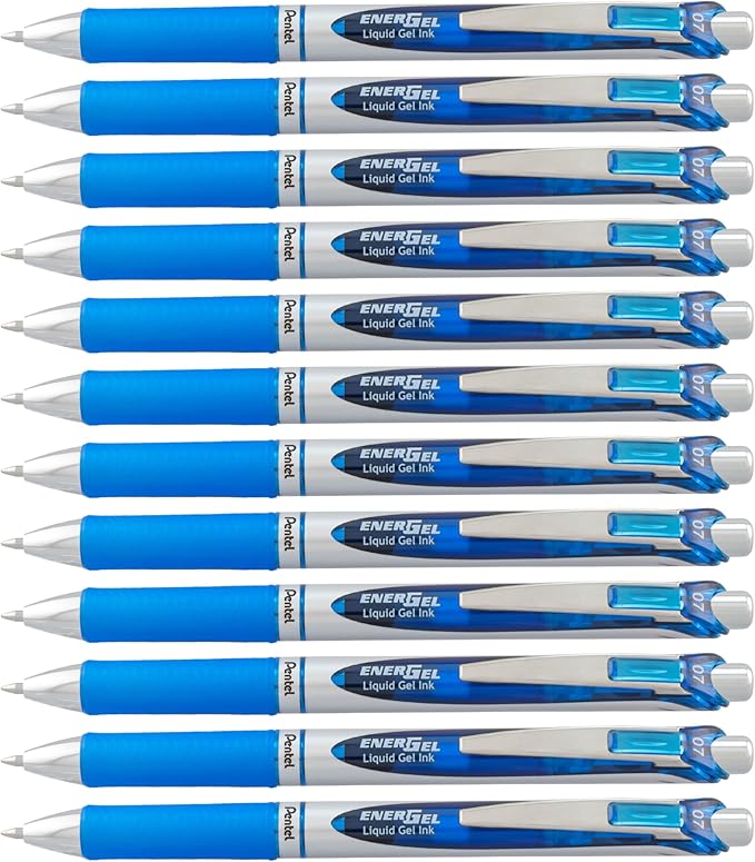 Pentel EnerGel RTX Gel Pens, 0.7 mm Metal Tip, Box of 12 by PentelofAmerica