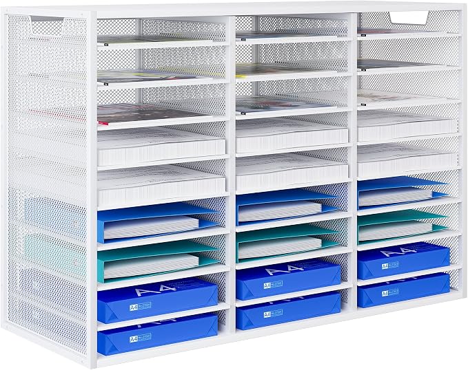 Mail Sorter Adjustable Countertop Mail Holder, Heavy Duty Literature Organizer by PAG-Mass