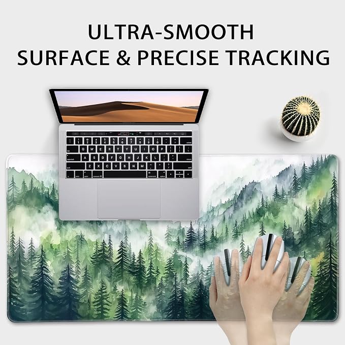 Misty Forest Mountain Large Gaming Mouse Pad 31.5"x15.7"｜XXL Desk Mat, Non-Slip - Image 5