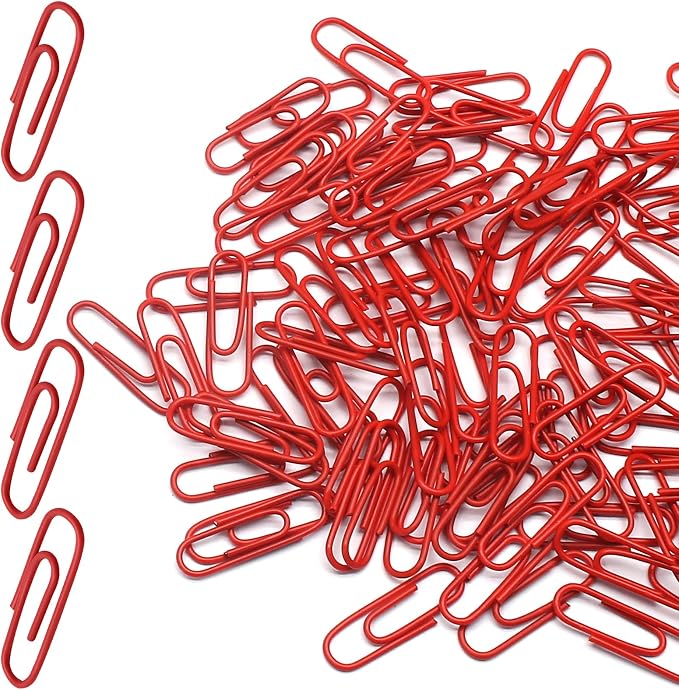 Luomorgo 120 Pcs Red Paper Clips by Luomorgo