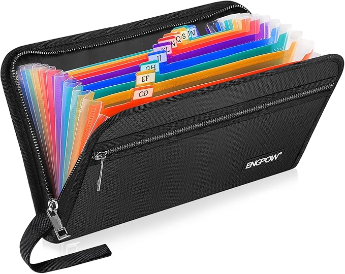 ENGPOW Receipt Coupon Organizer, Fireproof 13 Pockets Expanding File Folder by ENGPOW