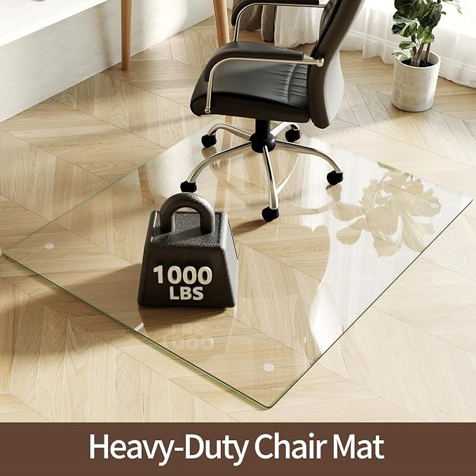 Koonmi Tempered Glass Chair Mat 42"x48" - Image 2