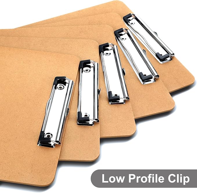 Wood Clipboard, Letter Size Hardboard Clip Board 8.5 x 11 | A4 Standard Size 9" - Image 4