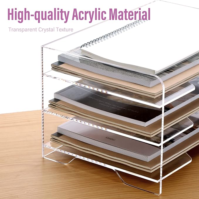 SANRUI Acrylic Paper Organizer Letter Tray - Image 5