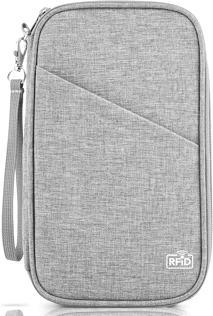 TOPBAG Passport Holder Family, Women Rfid Blocking Passport Wallet, Travel by Unknown