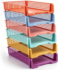Geetery Set of 6 Turn in Trays Classroom Plastic Trays by Geetery