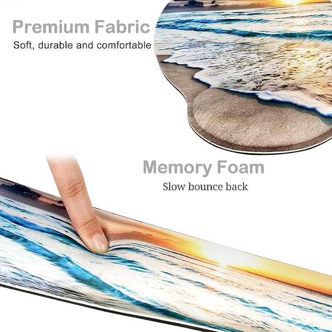 Ergonomic Mouse Pad with Wrist Rest and Keyboard Wrist Rest, Mousepad and Wrist - Image 3