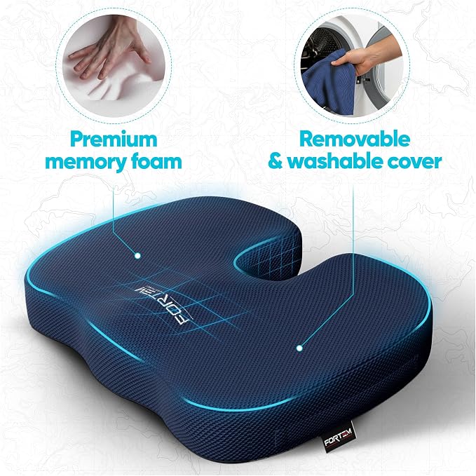 FORTEM Seat Cushion, Office Chair Cushion, Memory Foam Car Seat Cushions - Image 3