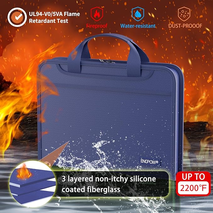 ENGPOW Accordion File Organizer, Fireproof Expanding File Folder - Image 2