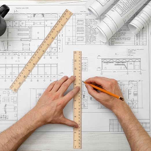 Zonon 30 Pcs Wooden Rulers Bulk 12 Inch Ruler - Image 6