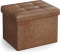 SONGMICS Small Folding Storage Ottoman, Foot Rest Stool, Cube Footrest by Unknown