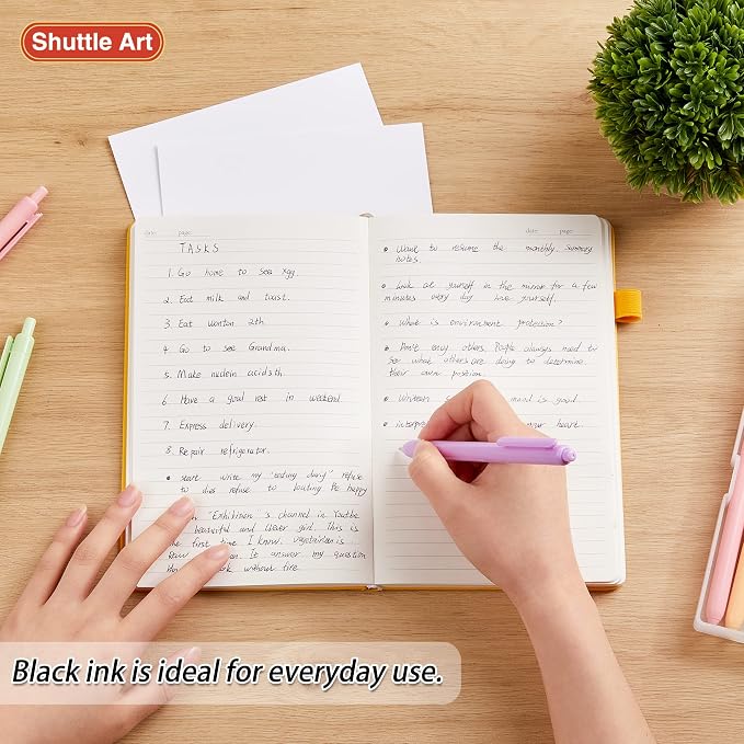 Shuttle Art Ballpoint Pens, 15 Pack Pastel Retractable Black Ink Ball Point Pens - Image 4