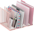 File Organizer for Desk, 5-Section Vertical File Sorter, Paper Holder Organizer by JMHUD