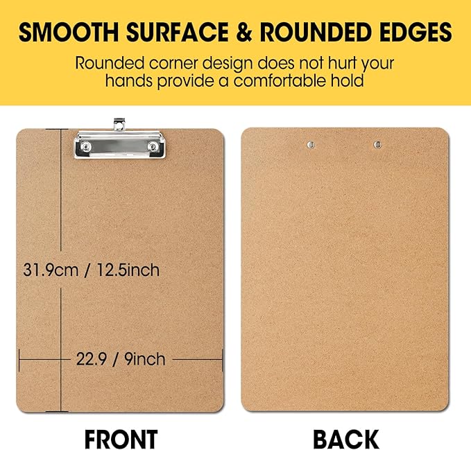 24 Pack Clipboards Bulk, Clip Boards 8.5x11 Standard Letter Size, Clipboards - Image 3