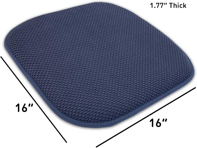 Sweet Home Collection Cushion Memory Foam Chair Pads Honeycomb Nonslip Back - Image 4