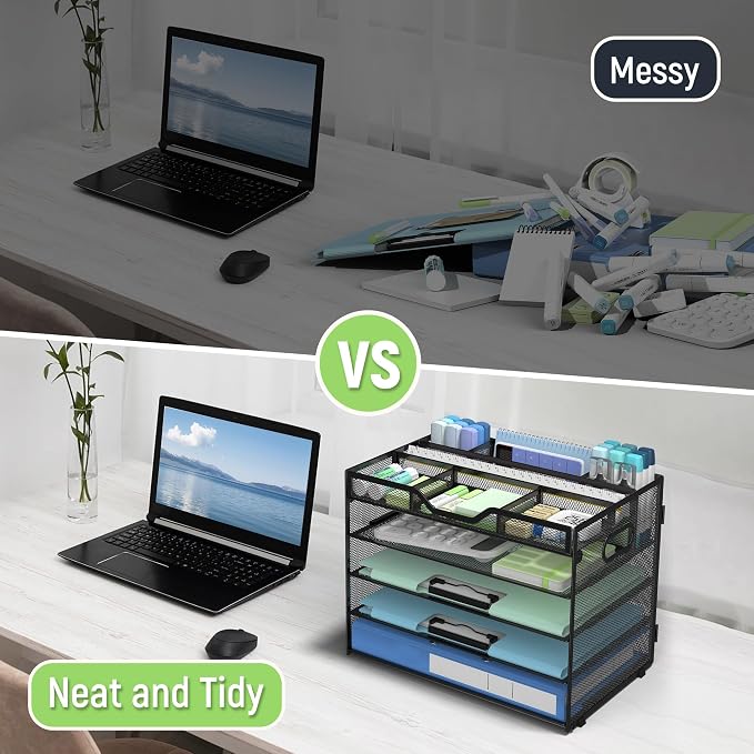 Docnest 5 Tier Mesh Desk Organizer - Image 2