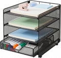 OPNICE Desk Organizers and Accessories, 4-Tier Desktop File Organizer by OPNICE