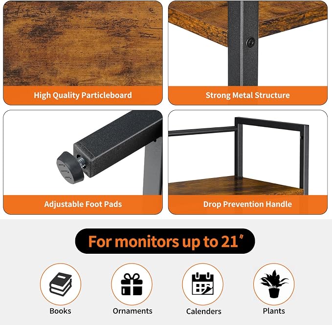 Snughome Desk Shelf, 31.9" Desktop Organizer Shelf, Desk Hutch - Image 9