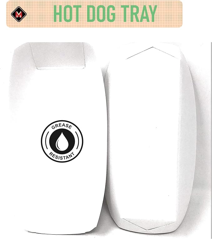 Mr Miracle 7 Inch Paper Hot Dog Tray in White. Pack of 50. Disposable, - Image 5