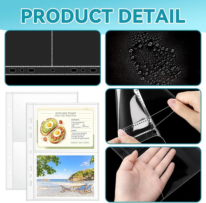 VOKOY 200 Pack Mini Sheet Protectors fit 4"x6"' Cards - Image 3