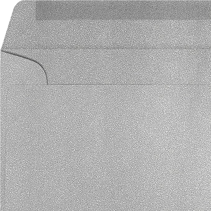 LUXPaper 9 x 12 Booklet Envelopes | Silver Metallic | 80lb. Text | 50 Qty - Image 4