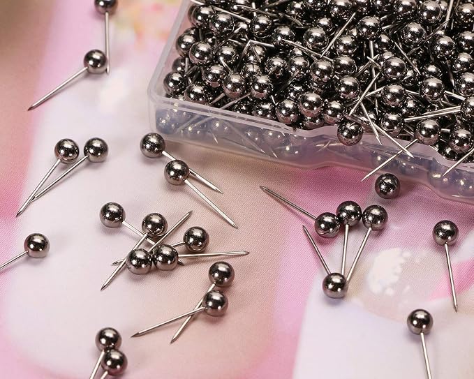 Tupalizy 1/8 Inch Small Round Ball Head Decorative Push Pins Map Thumb Tacks - Image 2