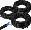 Sasylvia 1/4", 3/8" x 50 Ft Split Wire Loom Tubing Wire Loom Assortment Split by Sasylvia