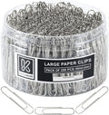 Kempshott 250 Large Paper Clips Smooth, Jumbo Paper Clips by Kempshott%C2%AE