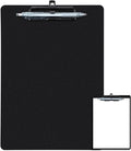 FRETONBA Clipboard with Pen Holder, Plastic Clipboard with Low Profile Metal by FRETONBA