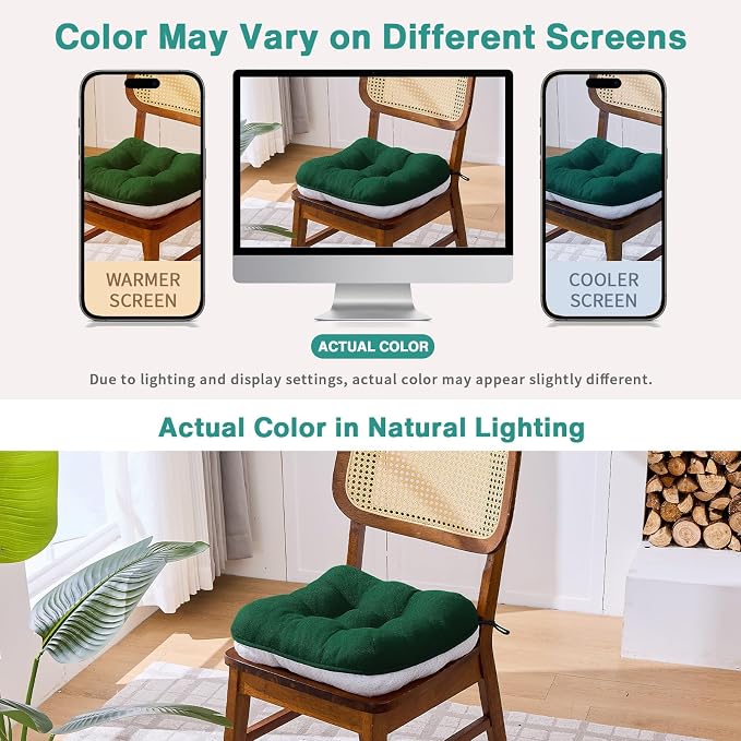 BETU Chair Cushions for Dining Chairs Set of 4, 3.5" Thick Kitchen Table Chair - Image 6