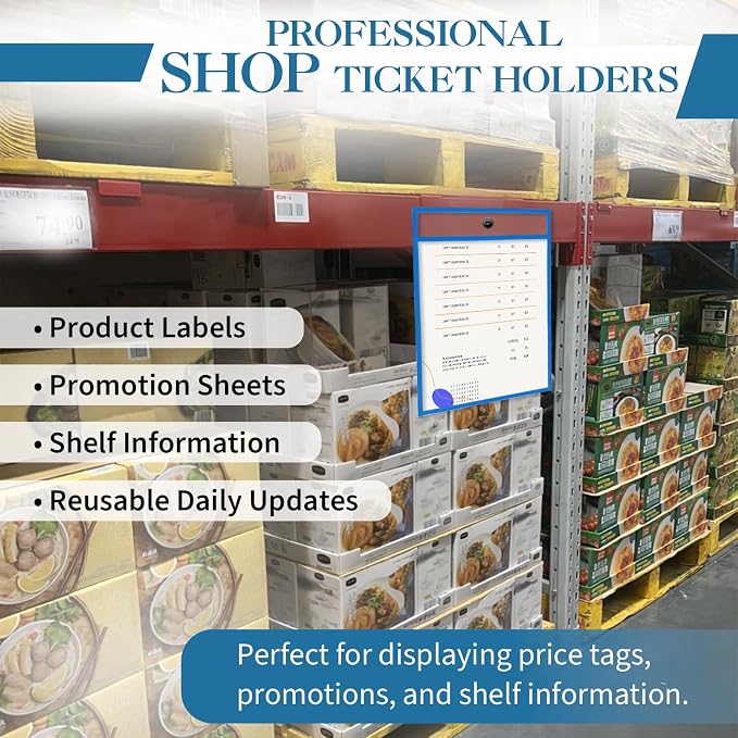 Binditek 30 Pack Heavy Duty Job Ticket Holders, 9 x 12 Inch Multicolor Dry - Image 7