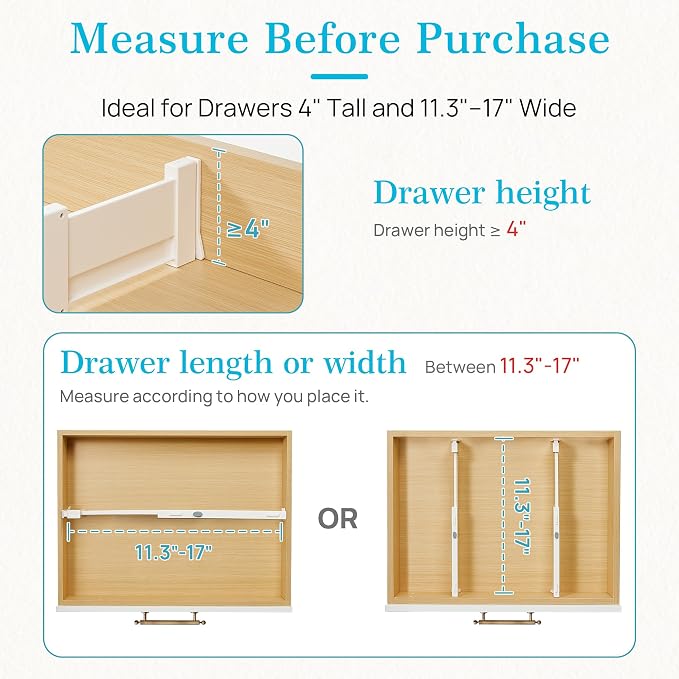 Vtopmart 4 Pack Drawer Dividers - Image 7