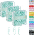 NEEWAY Small Paper Clips, 1.1 Inch Vinly Coated Colored Paperclips, 3 Pack of by NEEWAY
