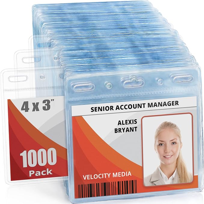 4x3 Horizontal ID Name Badge Holder by MIFFLIN