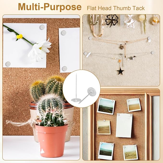 20pcs Metal Thumb Tacks, Heavy Duty Round Head Push Pins, Long Upholstery Tacks - Image 4