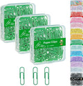 NEEWAY Small Paper Clips, 1.1 Inch Vinly Coated Colored Paperclips, 3 Pack of by NEEWAY