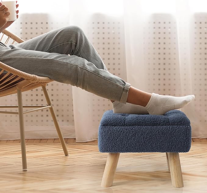 OGEMXU Storage Ottoman, Small Foot Stool Ottoman - Image 2
