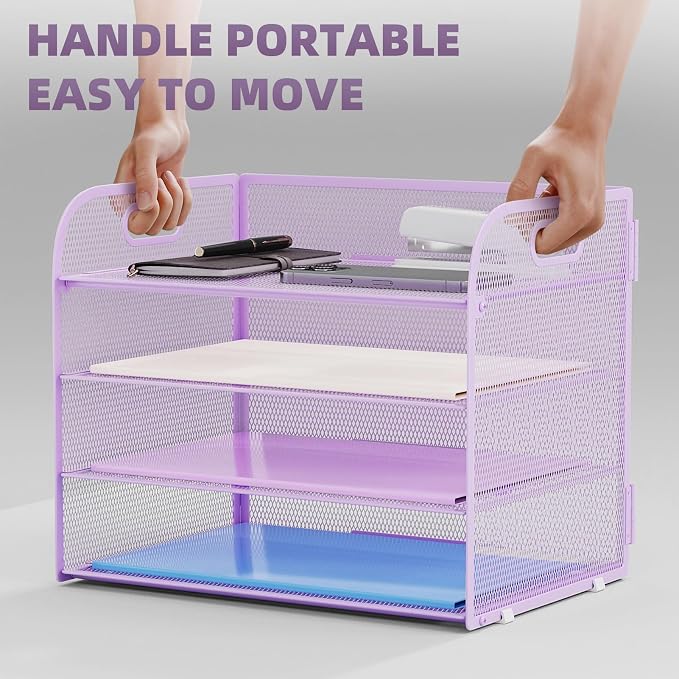 Marbrasse 4 Tier Paper Organizer Letter Tray - Image 5