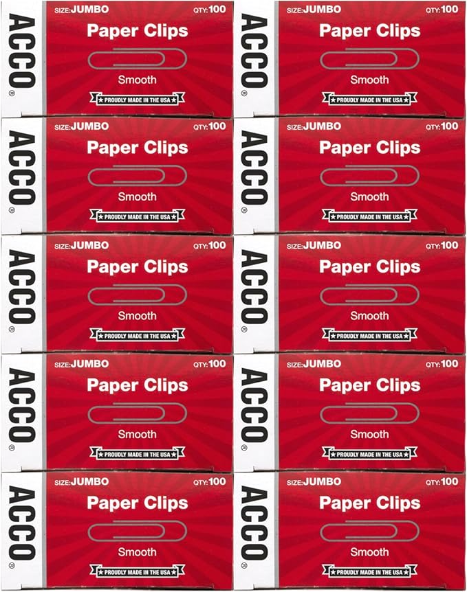 ACCO Brands Paper Clips, 10 Boxes by ACCO+Brands
