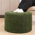 Round Pouf Ottoman 20 x 20 x 14 Inches Boho Poof Home Decor Floor Pouffe by Poofieotto