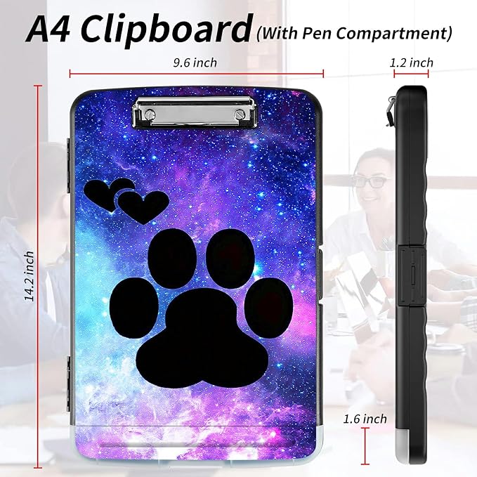 File Clipboard Storage with Pen Holder High Capacity Plastic Nursing Clipboards - Image 2