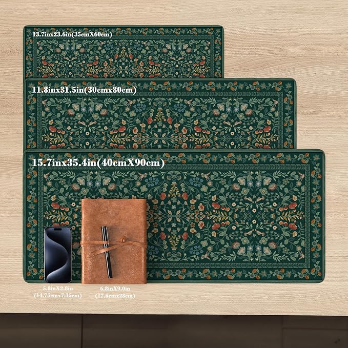 iCasso Desk Mat for Keyboard and Mouse, Large Mouse Pad, Desk Pad Mat, - Image 2