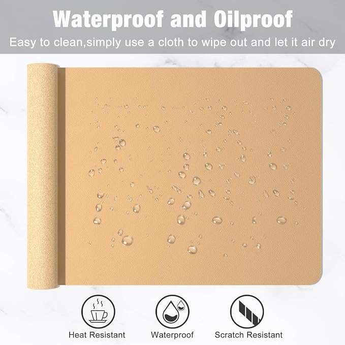 Hsurbtra Desk Pad, XL Extended Mouse Pad, Waterproof Desktop Blotter Protector - Image 5