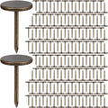 180pcs Flat Head Thumb Tacks for Wall, Bronze Pins, 0.4 x 0.6 in | Heavy Duty by Unknown