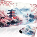 Japanese Cherry Blossom Large Gaming Mouse Pad 31.5"x15.7"｜ Mount Fuji Art XXL by Mcapirivo