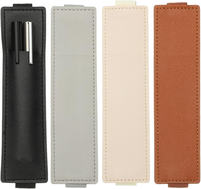 PATIKIL 4Pcs Elastic Notebook Pen Holder, Adjustable Hold 2 Pen Holder PU by PATIKIL