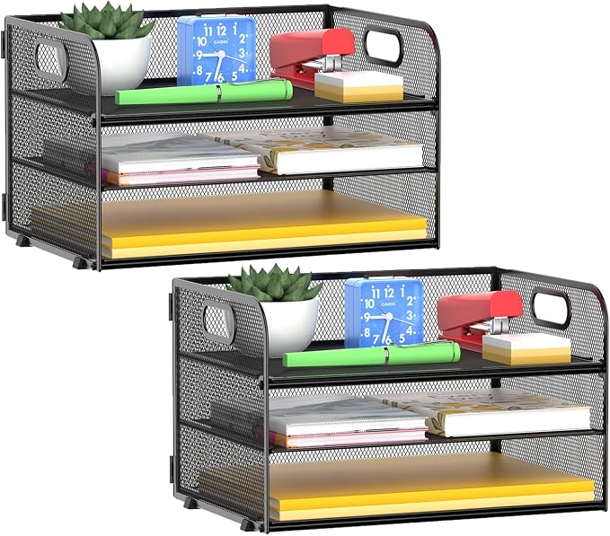 MINDEPOT 3-Tier Paper Letter Organizer Tray by MINDEPOT
