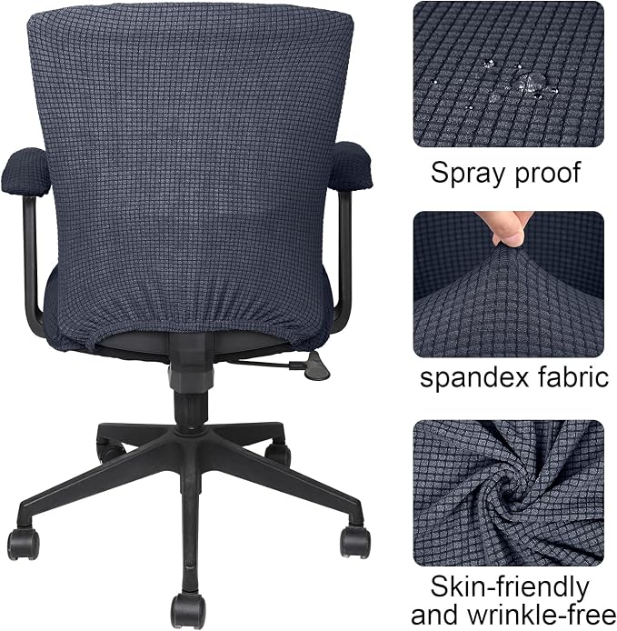 Tallew 4 Pcs Office Chair Covers Set Computer Universal Protective Stretchable - Image 3