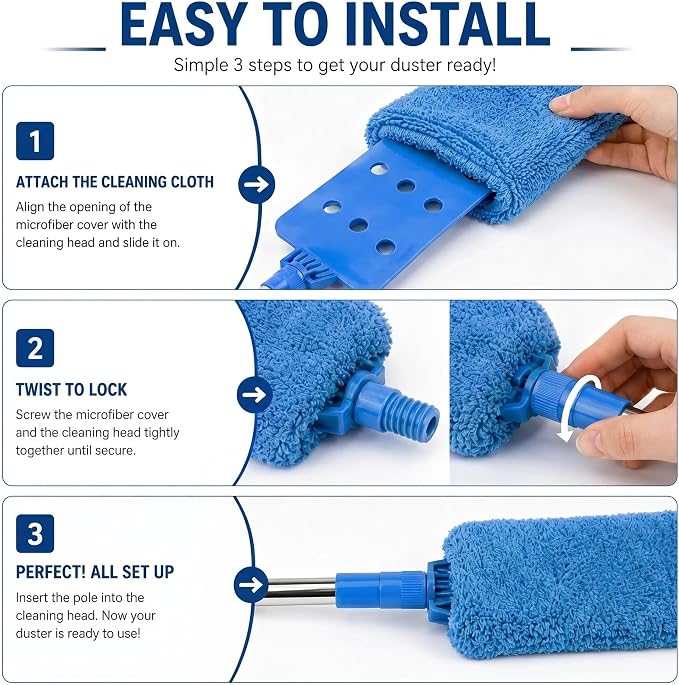 Retractable Gap Dust Cleaner Under Appliance Cleaning Tool, Flat Duster - Image 3